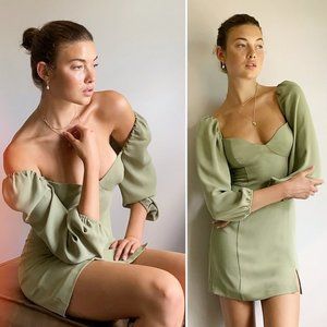 Aritzia Wilfred Novella Dress in Sage Frost Size [Size S]